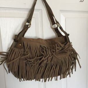 Avon Faux Suede fringe bag